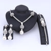 Pearl Necklace, Bracelet & Earrings Jewelry Set