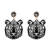 Drop Tiger Head Earrings for Women