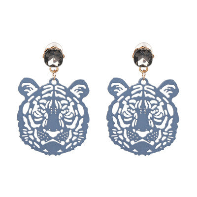 Drop Tiger Head Earrings for Women