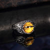 Black Shadow Reptile Style Ring for Women or Men Biker with Dragon or Devil Eye Design - Innovato Store