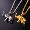 Elephant Pendant with Chain Necklace Three Colors