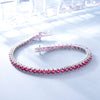 Birthstone Link Chain 925 Sterling Silver Bracelet