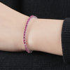 Birthstone Link Chain 925 Sterling Silver Bracelet