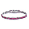 Birthstone Link Chain 925 Sterling Silver Bracelet