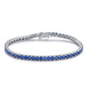 Birthstone Link Chain 925 Sterling Silver Bracelet