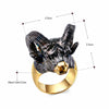 Black and Gold Gorgeous Goat Head Ring Women’s Jewelry
