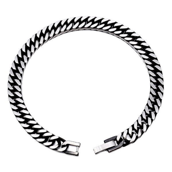 Antique Stainless Steel Chain Bracelet
