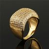 Gold Plated Hip Hop Ring with Zircon Stones for Men - Innovato Store
