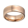 Unisex 8mm Rose Gold-coated Tungsten Carbide Wedding Band