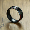 8mm Black Tungsten Carbide Magnificent Unisex Rainbow Rings - Innovato Store