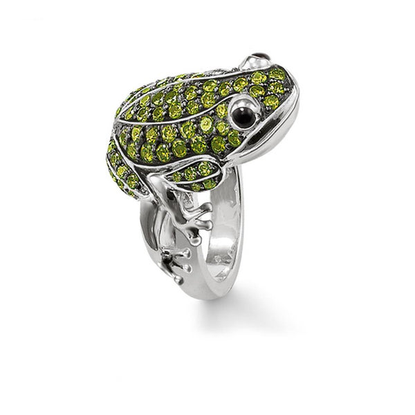 925 Sterling Silver Frog Cocktail Ring For Women