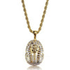 Hip Hop Gold Plated Egyptian Pharaoh Pendant Necklace