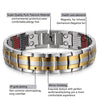 Silver & Gold Titanium Magnetic Bracelet with FIR and Germanium