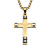 Gold Plated Stainless Steel Cross Pendant Necklace
