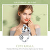 925 Sterling Silver Lovely Koala Heart Adjustable Ring For Women