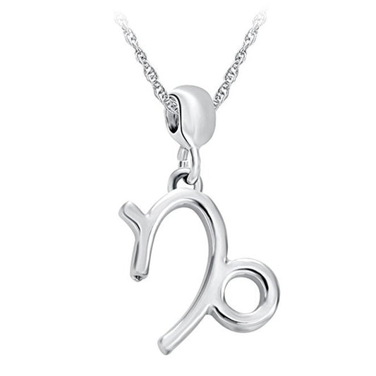 Rhodium Plated Sagittarius Zodiac Pendant Necklace