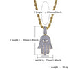 Gold Plated Micro Pave Zircon Evil Eye Pendant Necklace