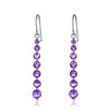 Natural Amethyst 925 Sterling Silver Fashion Drop Earrings