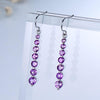 Natural Amethyst 925 Sterling Silver Fashion Drop Earrings