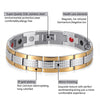 Gold and Silver Magnetic Germanium Bracelet for Men