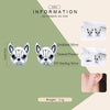 925 Sterling Silver Bulldog Stud Earrings for Young Girls