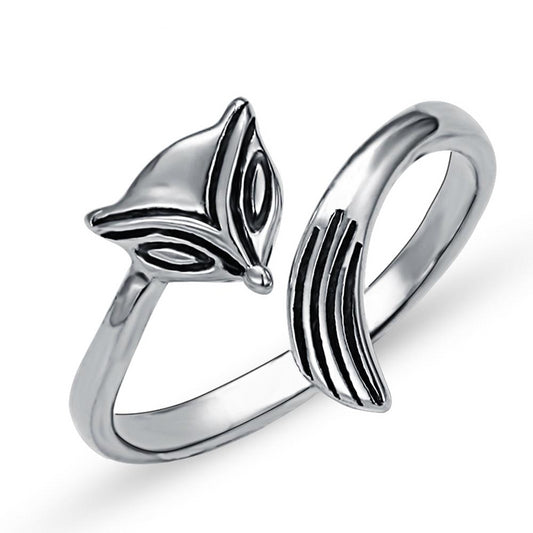 925 Sterling Silver Thai Silver Fox Ring - Innovato Store