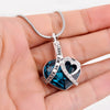 Always in My Heart Cubic Zirconia Locket Heart Memorial Necklace