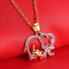 Double Elephant Pendant Necklace Women’s Jewelry - Innovato Store