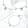 925 Sterling Silver Bulldog with Paw Prints Bracelet Women's Jewelry