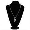 Hip Hop Gold and Silver Prayer Hand Cross Pendant Necklace