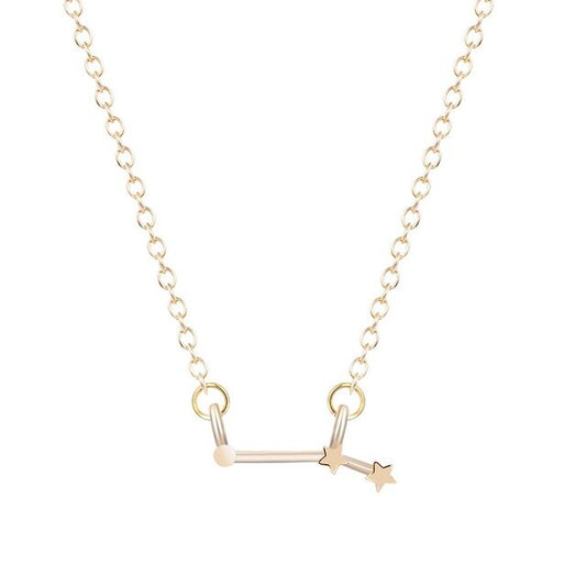 Gold/Silver Aries Zodiac Sign Pendant Necklace