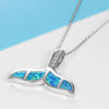 Crystal Blue Opal Ocean Mermaid Pendant Necklace - Innovato Store