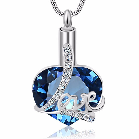 Always in My Heart Cubic Zirconia Locket Heart Memorial Necklace