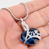 Always in My Heart Cubic Zirconia Locket Heart Memorial Necklace