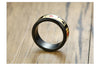 Black Spinner Tungsten Carbide with Beveled Edges and Rectangular Poker Card Shape Gold Plated Ring - Innovato Store