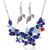 Flora and Fauna Fashion Necklace & Earrings Jewelry Set