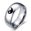 Black and White Color Tai Chi Ring for Couples with Yin and Yang - Innovato Store