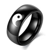 Black and White Color Tai Chi Ring for Couples with Yin and Yang - Innovato Store