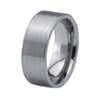 8mm Unisex Silver Coated Tungsten Pipe Cut Wedding Ring - Innovato Store