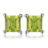 925 Sterling Silver Natural Peridot Sterling Silver Stud Earrings - Innovato Store