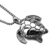Titanium Sea Tortoise Turtle Pendant Necklace Men’s Jewelry
