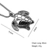 Titanium Sea Tortoise Turtle Pendant Necklace Men’s Jewelry