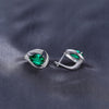 925 Sterling Silver Green Water Drop Created Emerald Earrings - Innovato Store