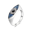 Valentine's Day Austrian Crystal Evil Eye Ring for Women