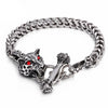 Leopard and Tiger Head Stainless Steel Bracelet for Men