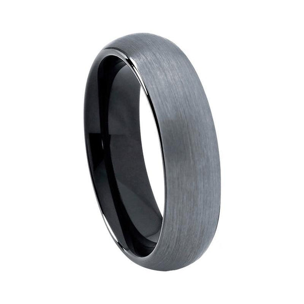 6mm Dome Shape Brushed Tungsten Carbide Ring - Innovato Store