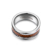 8mm Tungsten Carbide Wedding Ring for Men with Natural Wood and Two Pieces of Deer Antler Inlay - Innovato Store