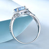 Sky Blue Topaz 925 Sterling Silver Engagement Ring