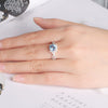 Sky Blue Topaz 925 Sterling Silver Engagement Ring