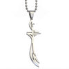 Stainless Steel Silver Islamic Sword Pendant Necklace